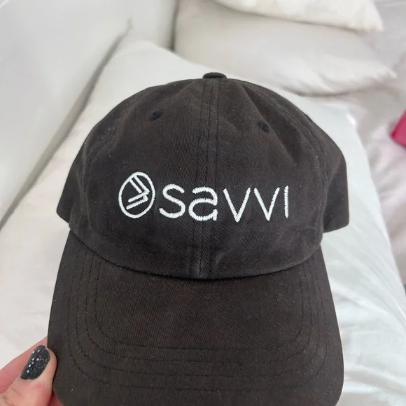 Savvi Black Logo Baseball Cap - Picture 3 of 6